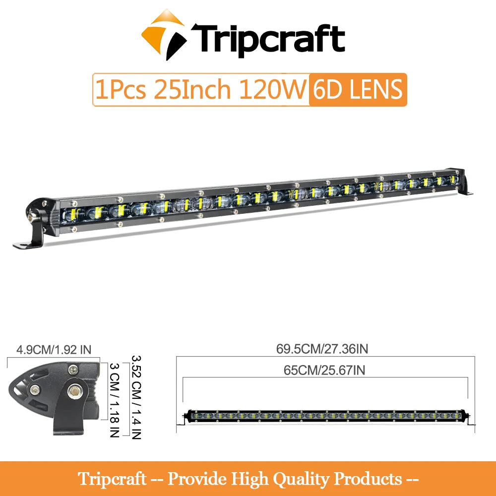barre lumineuse led noire moderne 13 20 25 32 inches clips ip68 combo beam