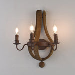 chandelier rustique bois marron vieilli 12 lumières suspension industrielle