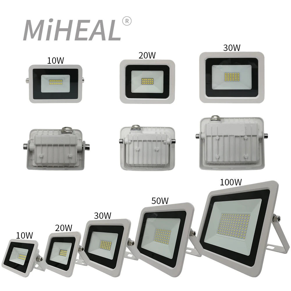 projecteur led 10w 30w 50w 100w blanc mat moderne certifications vde ul ccc