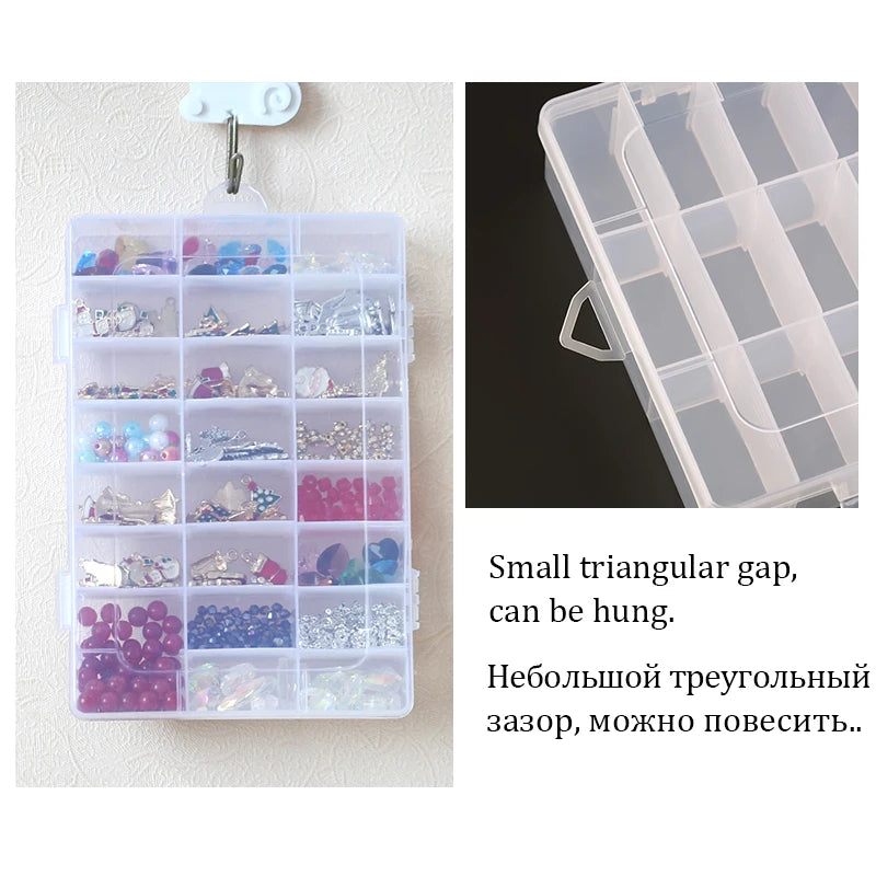 boîtes rangement bijoux transparentes pratiques modernes crochets épingles petites pierres matériaux