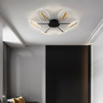 plafonnier moderne acrylique noir doré led clips facile chambre salon
