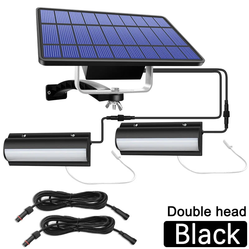 lampe solaire suspendue moderne interrupteur noir bleu panneaux solaires led clips