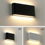 applique murale moderne led ip65 gris blanc noir 12w 20w 6w aluminium