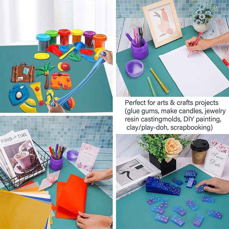 tapis table silicone vert uni moderne 60x40cm isolant thermique facile nettoyer résistant