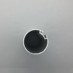 tube stores roulants aluminium argenté opacité moderne simple double rainures