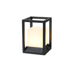 lampe sol contemporaine waterproof led noir blanche ip65 mat aluminium