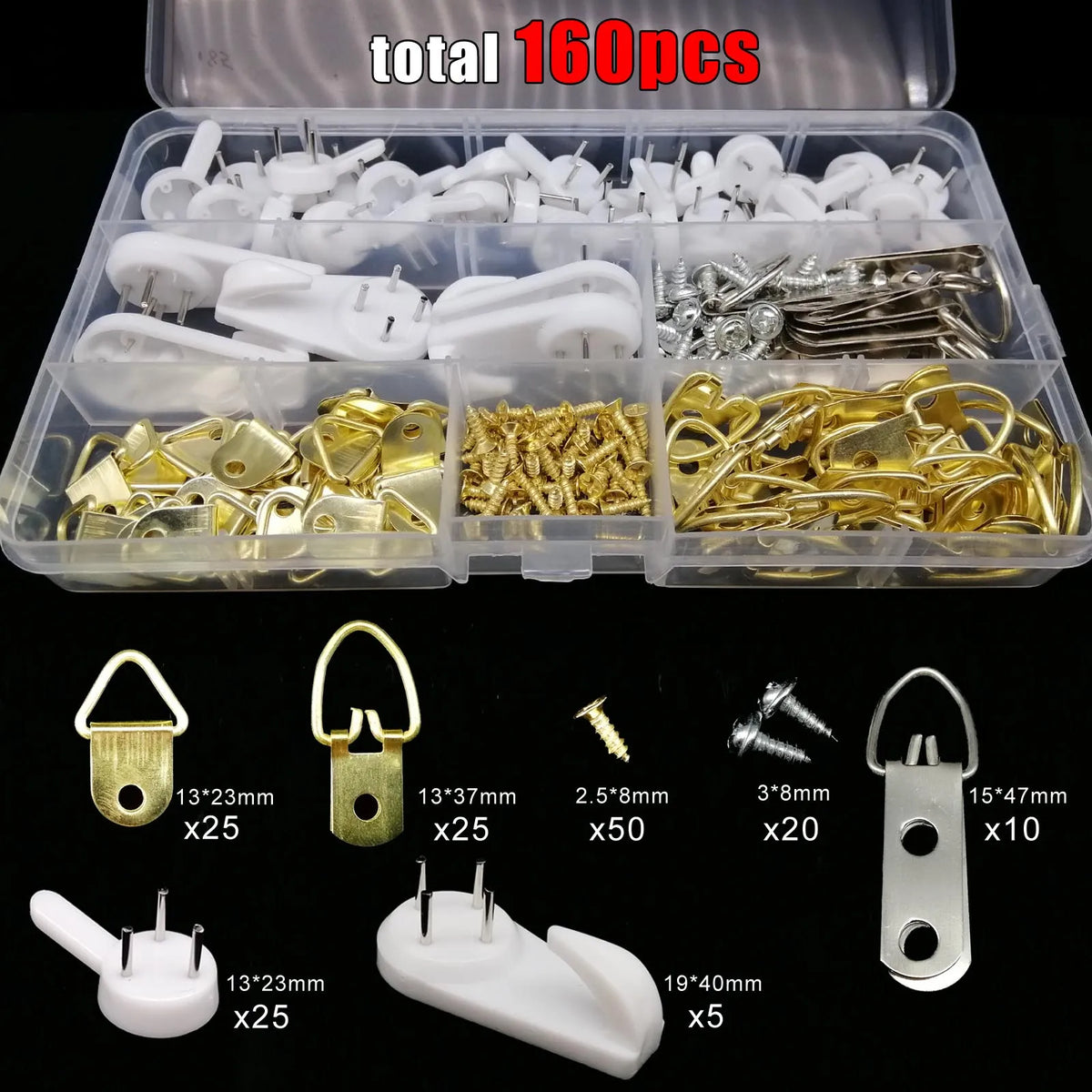accessoires fixation textiles vis doré argenté blanc modernes kit crochets muraux