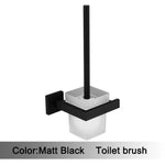 accessoires salle bain noir mat moderne porte serviettes rouleau papier savon