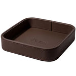 plateau rangement cuir orange grained moderne articles divers respectueux environnement 20cm 20cm 4.5cm