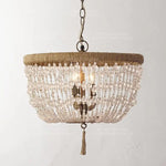 suspension lumineuse vintage cristal blanc doré classique tressé chambre cuisine