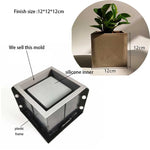 moule silicone pot plante carré rond reutilisable moderne gris mat opacité