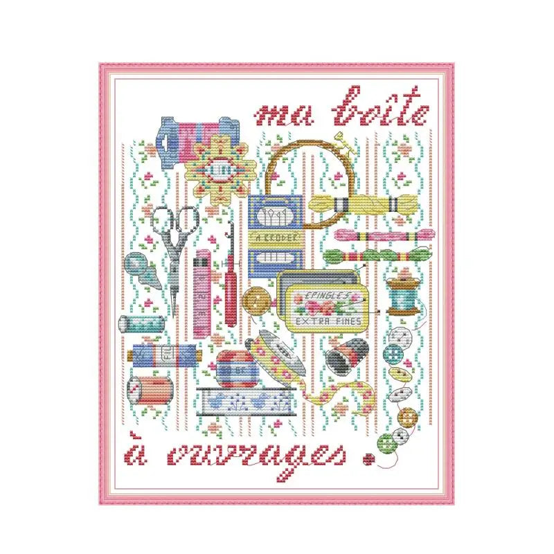Kit broderie multicolore motifs floraux fil coton guide broderie toile imprimée package européen américain