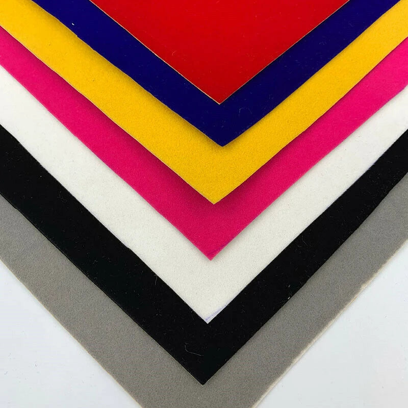 feutre adhésif sens pression 20x30cm uni rouge jaune bleu noir blanc gris simple bricolage