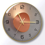 horloge murale moderne abstraite noir doré salon chambre coucher 12 14 16 pouces
