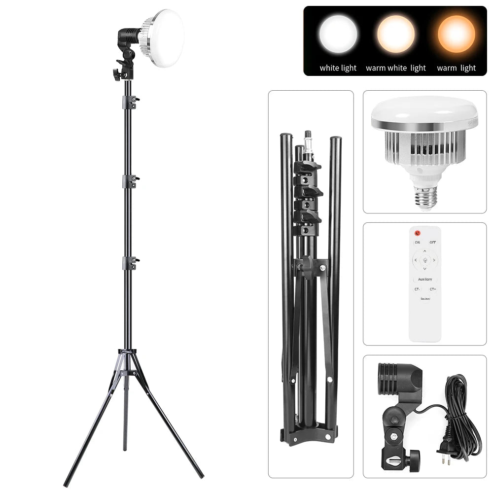 ampoule led bicolore 3200k 5600k éclairage studio maison blanc grille refroidissement moderne vis e27
