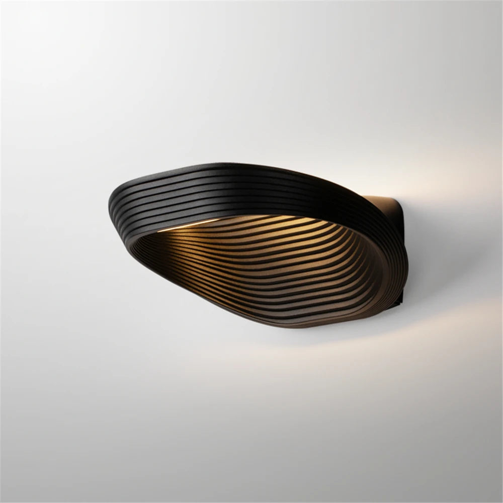 applique murale led moderne aluminium noir blanc rayures horizontales 12w 7w chambre salon entrée