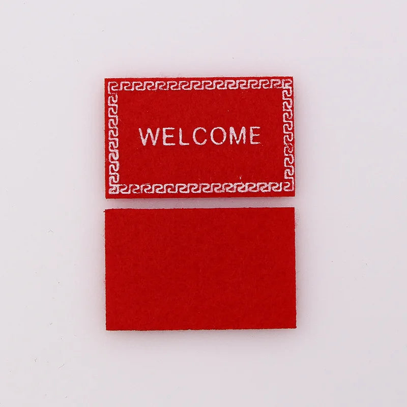 tapis d'entrée marron gris rose motif géométrique adhésif classique