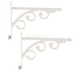 support mural étagère blanc noir floral classique vintage élégant aluminium