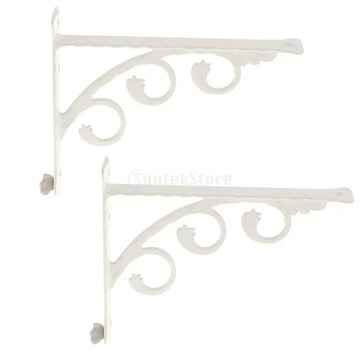 support mural étagère blanc noir floral classique vintage élégant aluminium