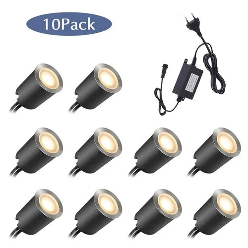 spot led ip67 imperméable 12v noir blanc jardin escaliersextérieur modéréemoilettspascolle