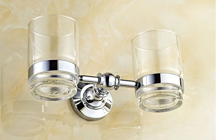 ensemble accessoires salle bain chrome blanc porte savon distributeur brosse wc tasse motif