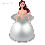moule gâteau 19cm poupée torsade decors florals cuisine pâtisserie fondant original argenté
