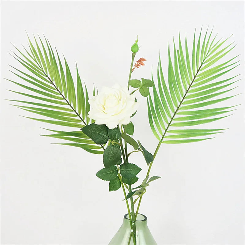 feuilles artificielles vertes plante tropicale branche monstera décoration intérieure décoration extérieure moderne feuilles différentes