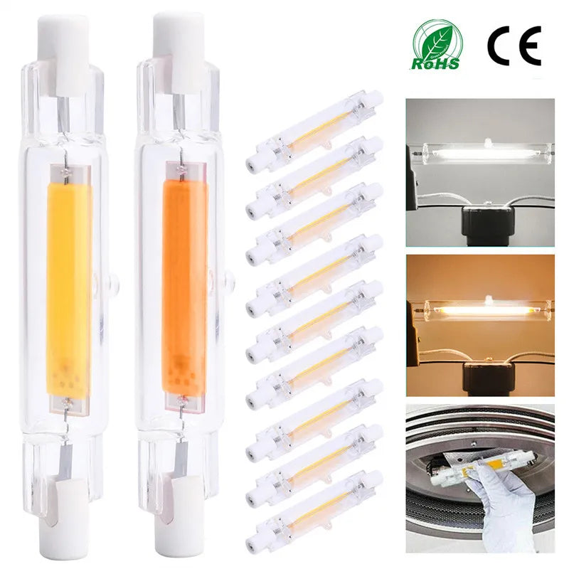 Ampoule LED 15W 20W 30W 40W blanc jaune R7S moderne transparente 50000H