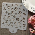 pochoirs peinture murale gabarit animal motif chat chien décoration blancOpaque