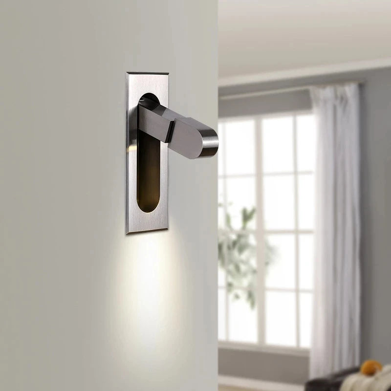 Applique murale LED blanche en rotation 360° pour salon