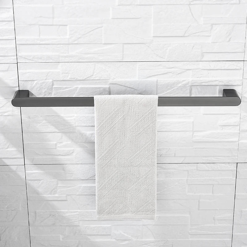 porte serviettes mural acier inoxydable noir doré argenté lisse moderne vis