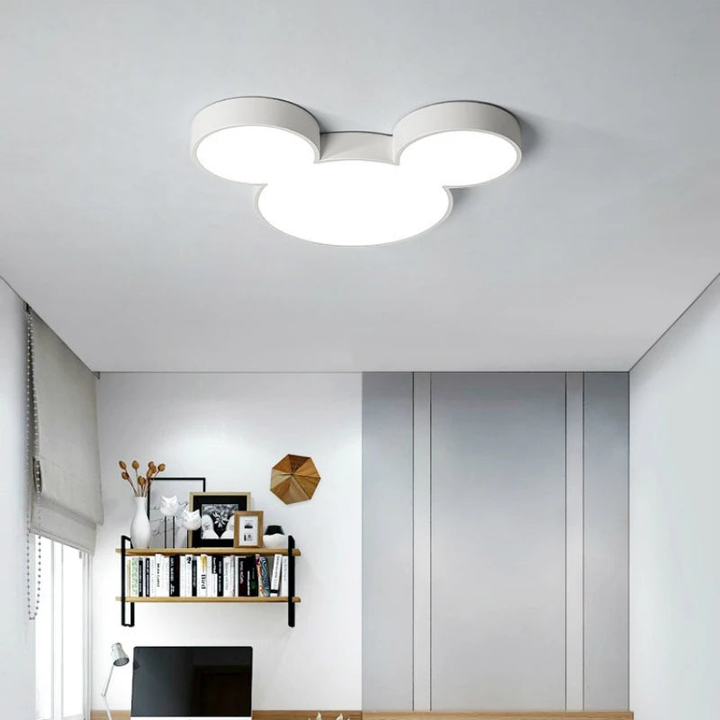 plafonnier led moderne tête mickey bleu vert rose blanc opacité designintérieur cuisine télécommande