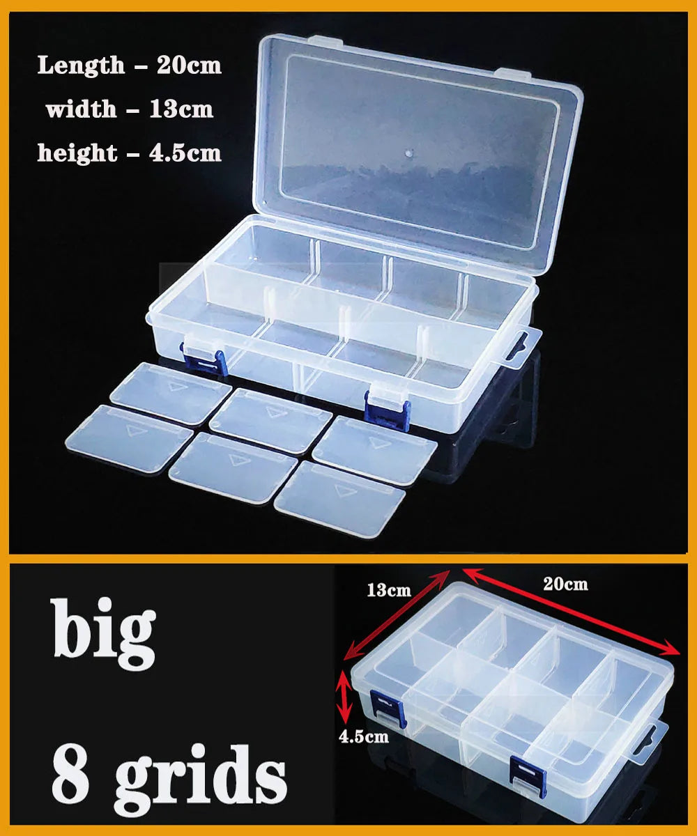 boite rangement plastique transparente compartiments ajustables bijoux petits objets divers