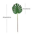 feuilles artificielles vertes plante tropicale branche monstera décoration intérieure décoration extérieure moderne feuilles différentes