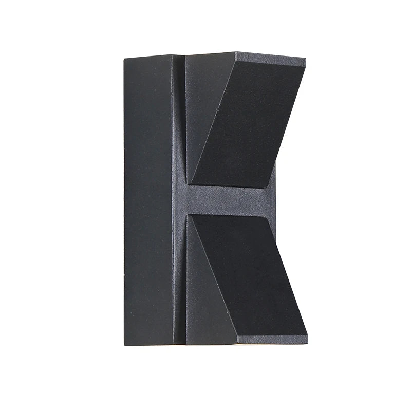 applique murale contemporaine aluminium noir géométrique led résistante l'eau fixée mur lumière d'intérieur industrielle