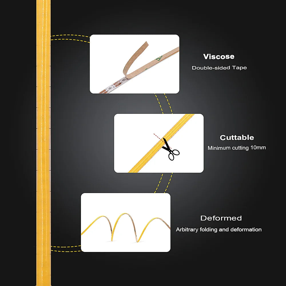 Bande lumineuse LED 3mm installation derriere lit