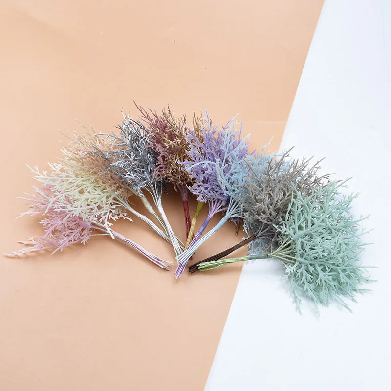 plantes artificielles or argent feuilles cèdre pin naturel decoration mariage exterieur branchées exposant