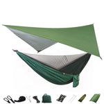 hamac camping moustiquaire auvent portable randonnée voyage survie extérieur vert