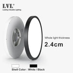 plafonnier led moderne blanc 220v 12w 18w 24w 32w 5000k 2000lm 30m²