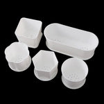 Pot fleurs blanc moderne plateau trous drainage petite plante intérieure plastique