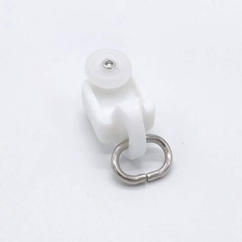 rideaux rouleau blanc moderne poulie rail accessoire maison intelligent crochet anneaux métalliques