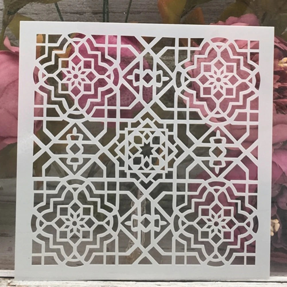 panneau décoratif moderne élégant géométrique motifs floraux opaques peinture murale bricolage scrapbook coloration gaufrage