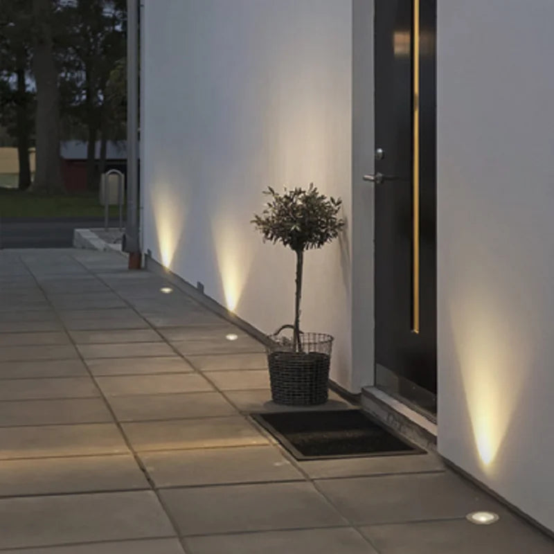 Spot LED jardin étanche IP68 noir argenté moderne câble 12V 24V RGB