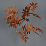 Bouquet artificiel feuilles simples moderne vase transparent hauteur 92cm rouge foncé vertclair blanc