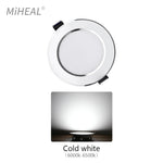 spot led 12w 15w blanc trois couleurs ajustables moderne aluminium vis fixation