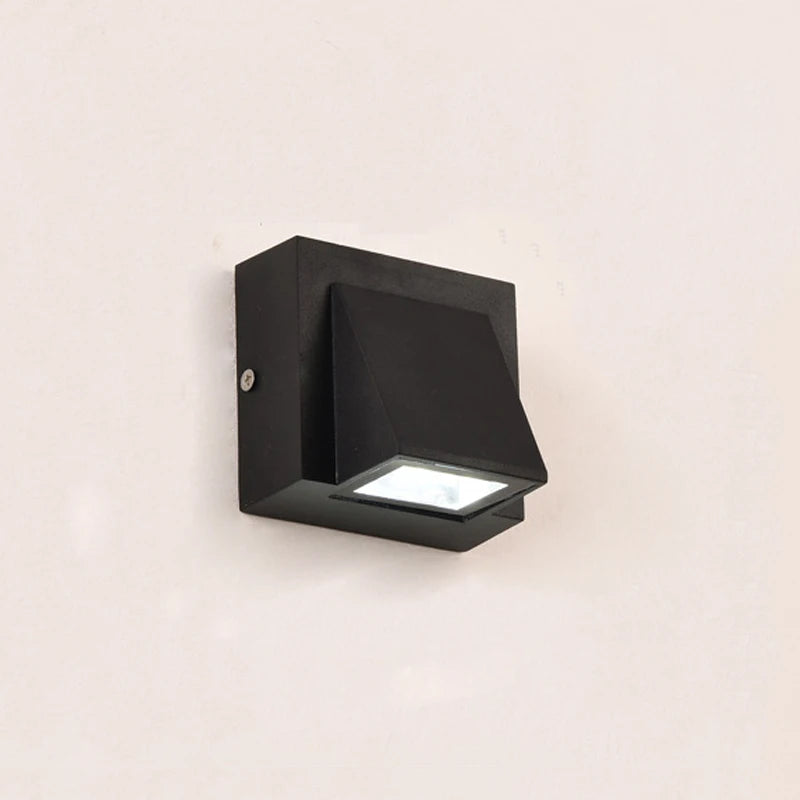 applique murale led moderne blanc noir verre trempé facile éclairage extérieur minimaliste