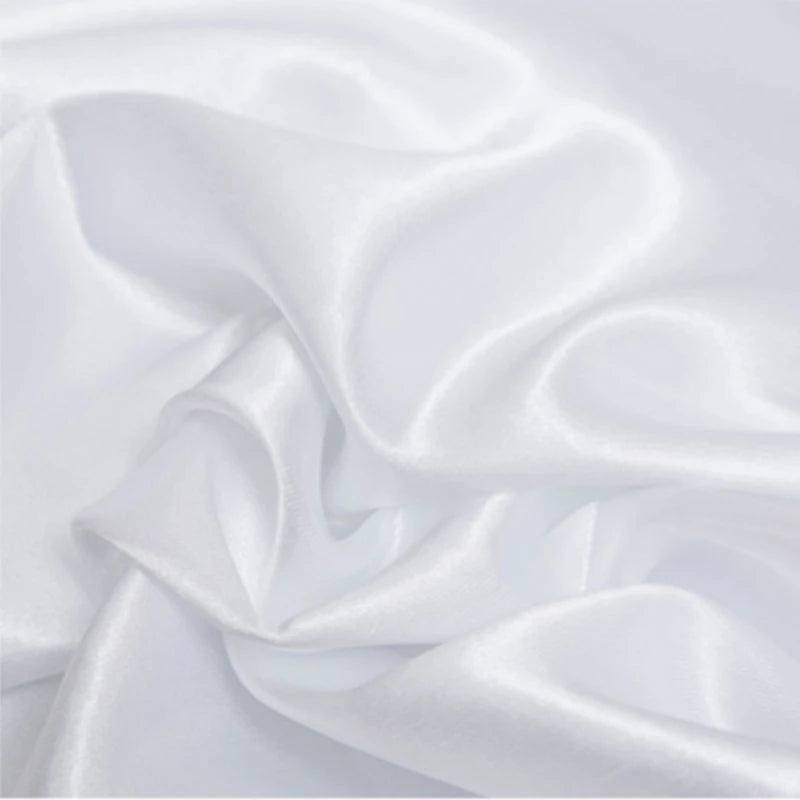 tissu satiné polyester blanc noir vert bleu moderne décoration couture rideaux robes