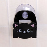 porte savon kawaii chat grenouille ours panda ventouse éponge poreuse mignon noir vert blanc