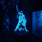 lampe led freddie mercury silhouette couleur violet bleu vert jaune rouge blanche transparente moderne