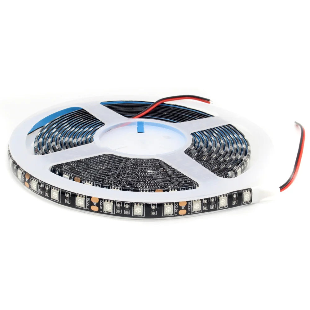 ruban led uv noir blanc bleu 12v smd waterproof ip65 395 405nm 50000h tech